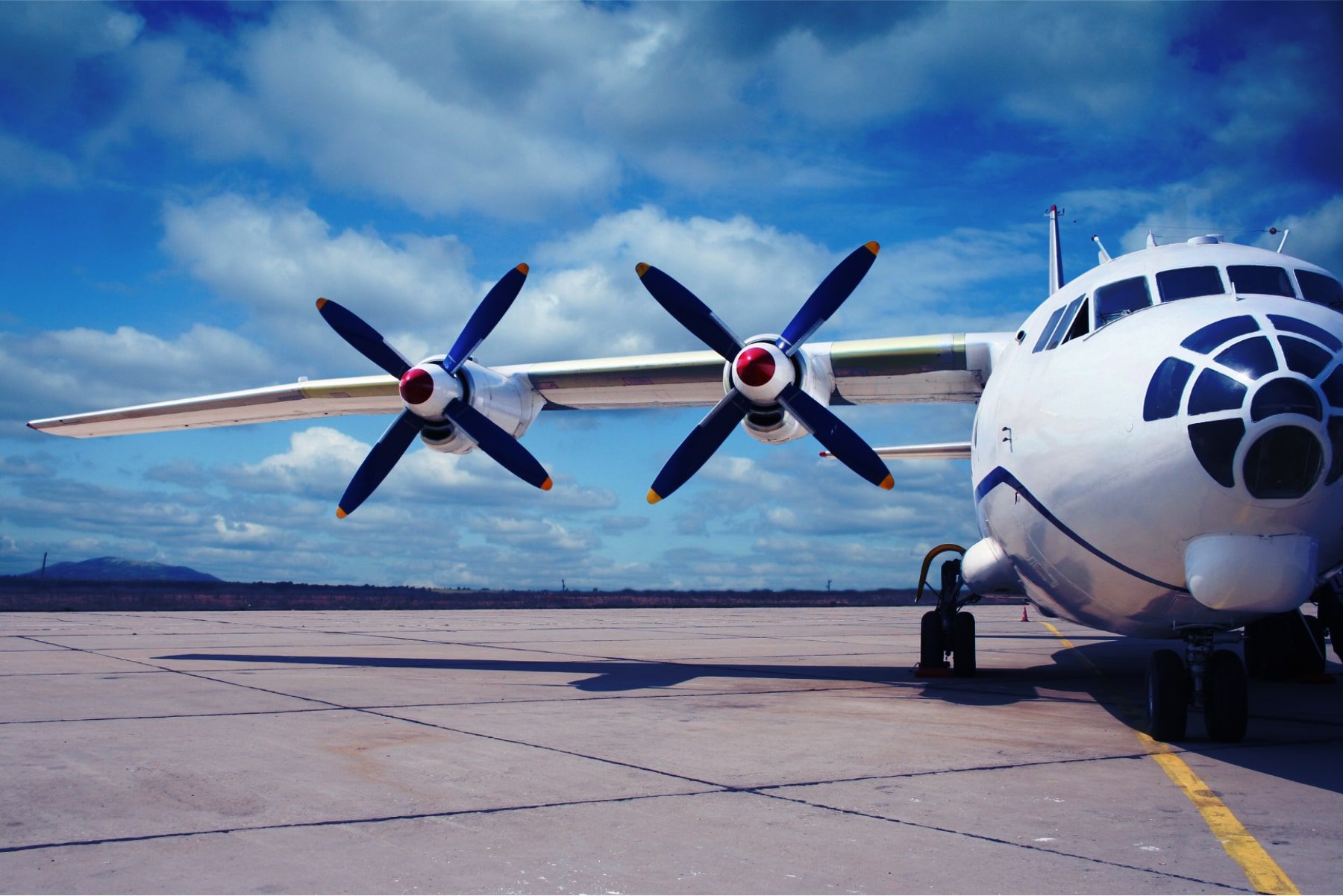 a landed private jet.